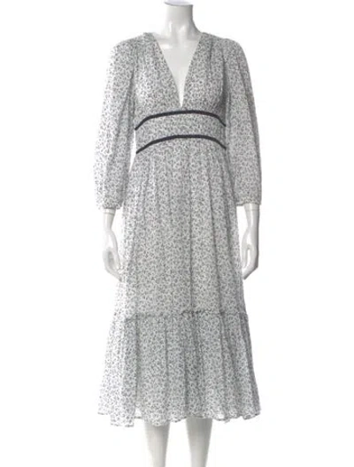 Pre-owned Ulla Johnson Printed Midi Length Dress In Neutral