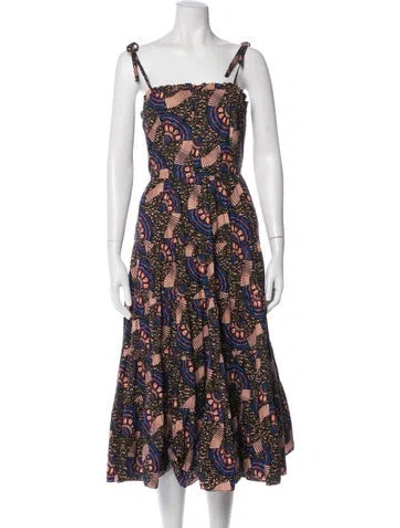 Pre-owned Ulla Johnson Printed Midi Length Dress In Neutral