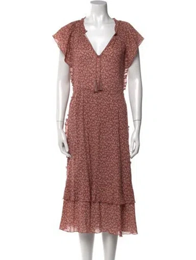 Pre-owned Ulla Johnson Printed Midi Length Dress In Pink