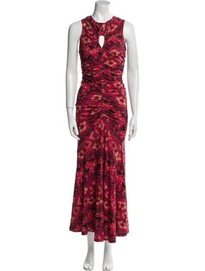 Pre-owned Ulla Johnson Printed Midi Length Dress In Pink