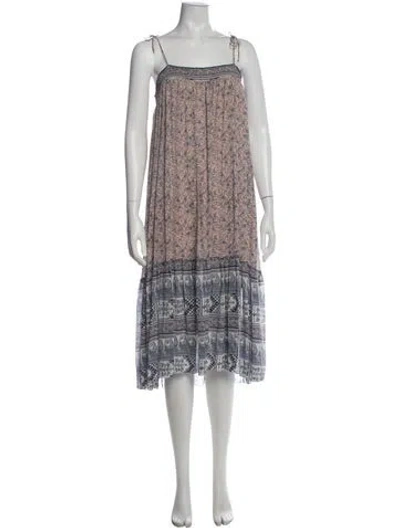 Pre-owned Ulla Johnson Printed Midi Length Dress In Pink