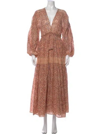 Pre-owned Ulla Johnson Printed Midi Length Dress In Pink
