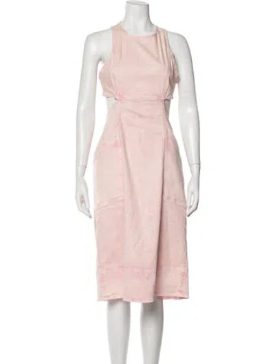 Pre-owned Ulla Johnson Printed Midi Length Dress In Pink