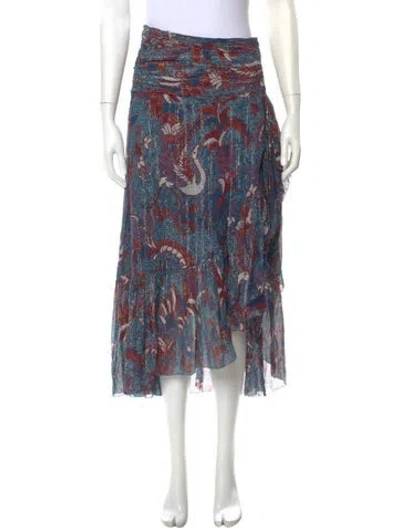 Pre-owned Ulla Johnson Printed Midi Length Skirt