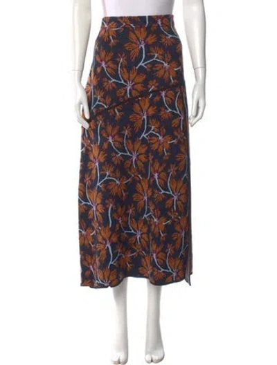 Pre-owned Ulla Johnson Printed Midi Length Skirt In Black
