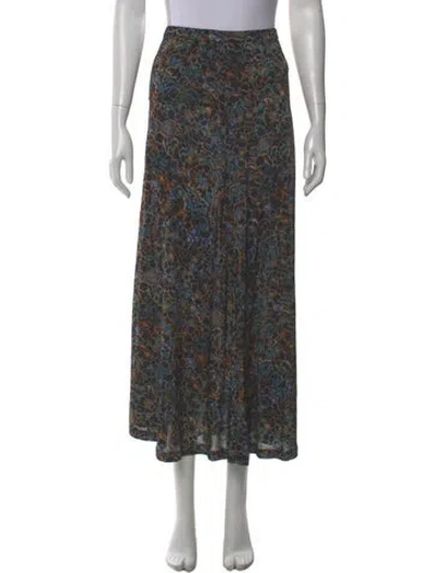 Pre-owned Ulla Johnson Printed Midi Length Skirt In Blue
