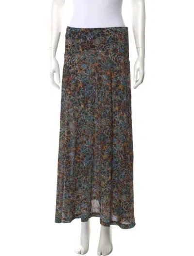 Pre-owned Ulla Johnson Printed Midi Length Skirt In Multi
