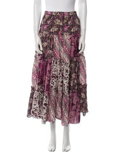 Pre-owned Ulla Johnson Printed Midi Length Skirt In Multi