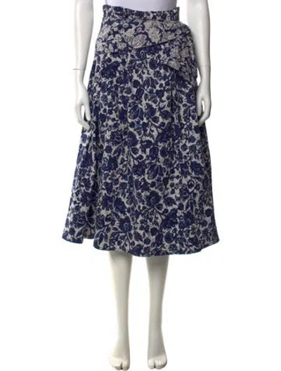 Pre-owned Ulla Johnson Printed Midi Length Skirt In Multi
