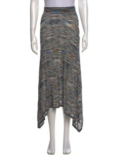 Pre-owned Ulla Johnson Printed Midi Length Skirt In Multi
