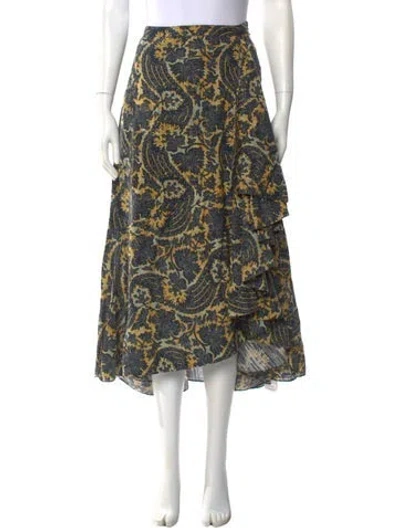 Pre-owned Ulla Johnson Printed Midi Length Skirt In Multi