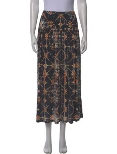 Pre-owned Ulla Johnson Printed Midi Length Skirt In Multi