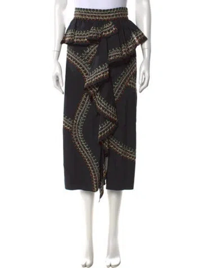 Pre-owned Ulla Johnson Printed Midi Length Skirt In Multi