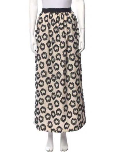 Pre-owned Ulla Johnson Printed Midi Length Skirt In Neutral