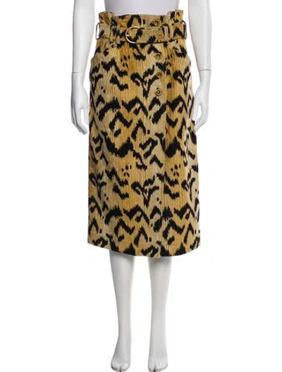 Pre-owned Ulla Johnson Printed Midi Length Skirt In Neutral
