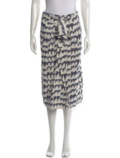 Pre-owned Ulla Johnson Printed Midi Length Skirt In Neutral