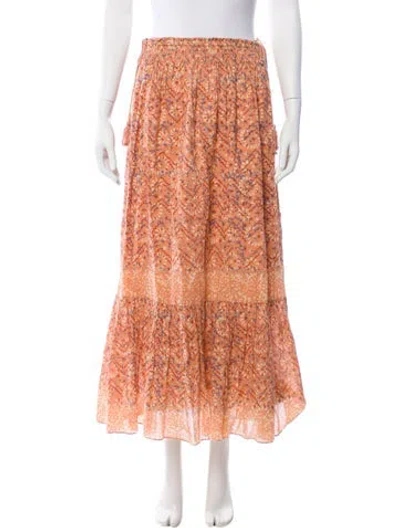 Pre-owned Ulla Johnson Printed Midi Length Skirt In Pink