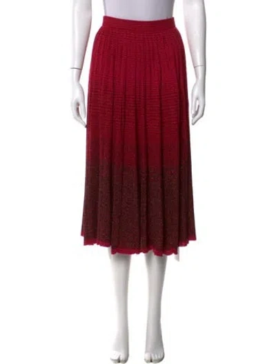 Pre-owned Ulla Johnson Printed Midi Length Skirt In Red