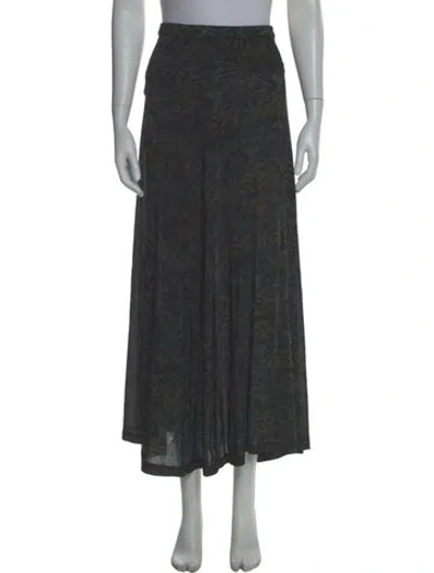 Pre-owned Ulla Johnson Printed Midi Length Skirt W/ Tags In Gray