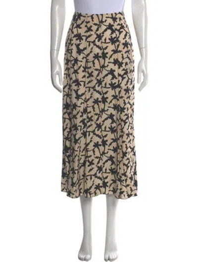 Pre-owned Ulla Johnson Printed Midi Length Skirt W/ Tags In Neutral