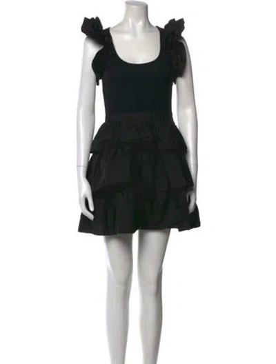Pre-owned Ulla Johnson Printed Mini Dress In Black