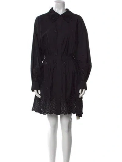 Pre-owned Ulla Johnson Printed Mini Dress In Black