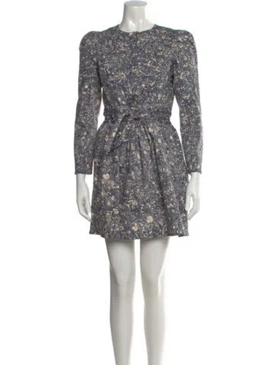Pre-owned Ulla Johnson Printed Mini Dress In Black
