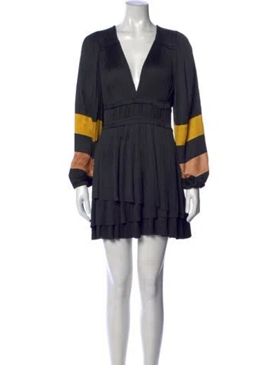 Pre-owned Ulla Johnson Printed Mini Dress In Black