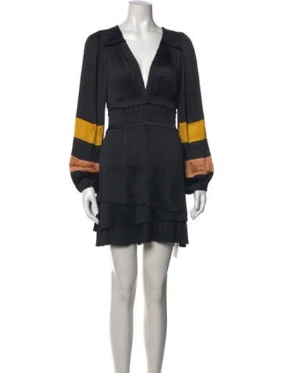 Pre-owned Ulla Johnson Printed Mini Dress In Black