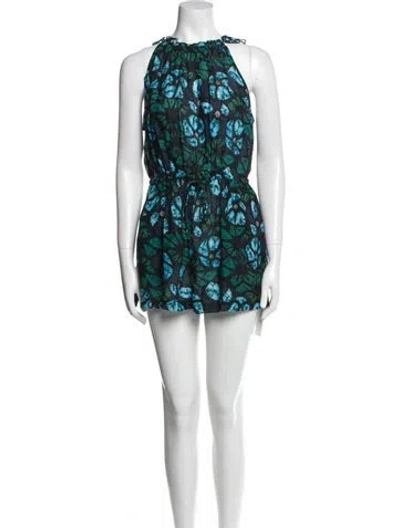 Pre-owned Ulla Johnson Printed Mini Dress In Blue