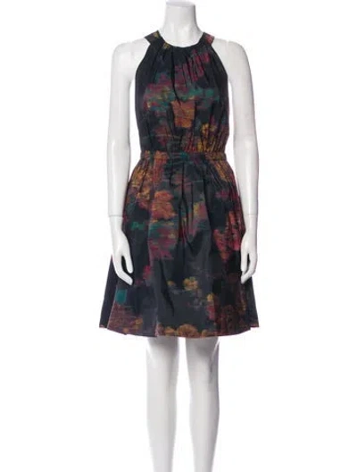 Pre-owned Ulla Johnson Printed Mini Dress In Blue