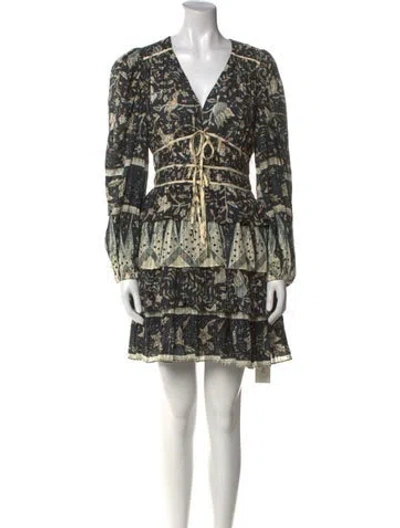 Pre-owned Ulla Johnson Printed Mini Dress In Blue
