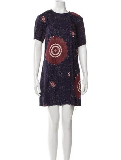 Pre-owned Ulla Johnson Printed Mini Dress In Blue