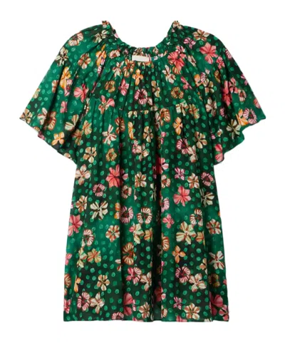 Ulla Johnson Printed Mini Dress In Green