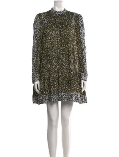 Pre-owned Ulla Johnson Printed Mini Dress In Green