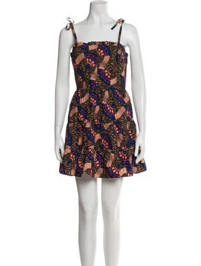 Pre-owned Ulla Johnson Printed Mini Dress In Green