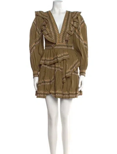 Pre-owned Ulla Johnson Printed Mini Dress In Green