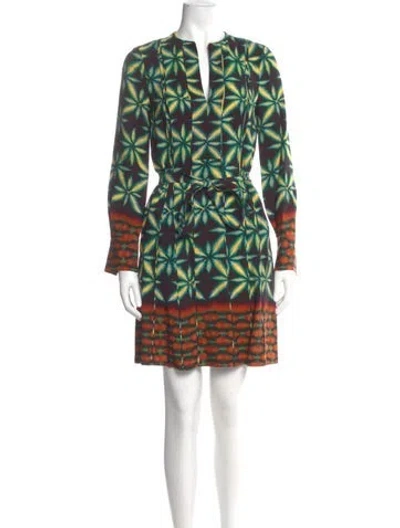Pre-owned Ulla Johnson Printed Mini Dress In Green