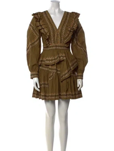 Pre-owned Ulla Johnson Printed Mini Dress In Green