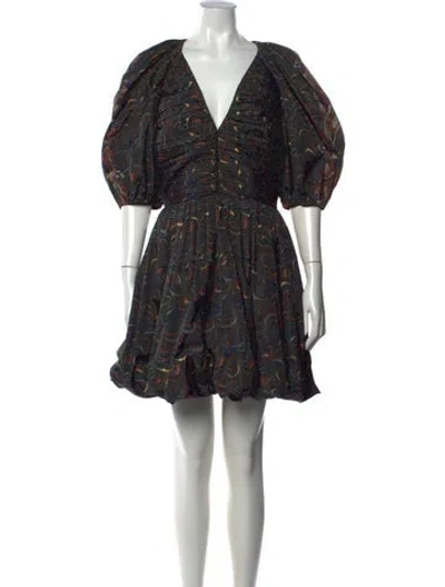 Pre-owned Ulla Johnson Printed Mini Dress In Green