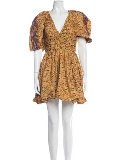 Pre-owned Ulla Johnson Printed Mini Dress In Multi