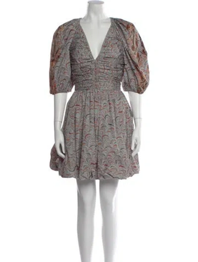 Pre-owned Ulla Johnson Printed Mini Dress In Multi