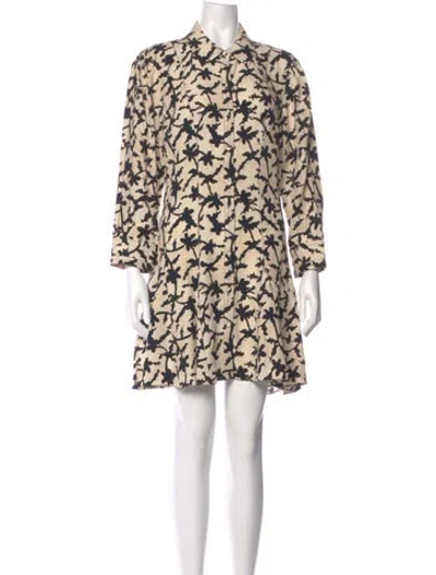 Pre-owned Ulla Johnson Printed Mini Dress In Neutral