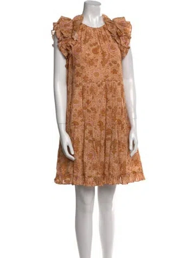 Pre-owned Ulla Johnson Printed Mini Dress In Neutral