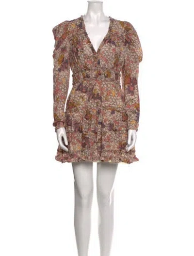 Pre-owned Ulla Johnson Printed Mini Dress In Neutral