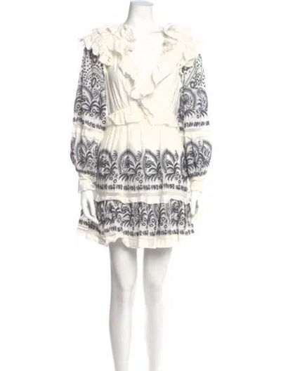 Pre-owned Ulla Johnson Printed Mini Dress In Neutral