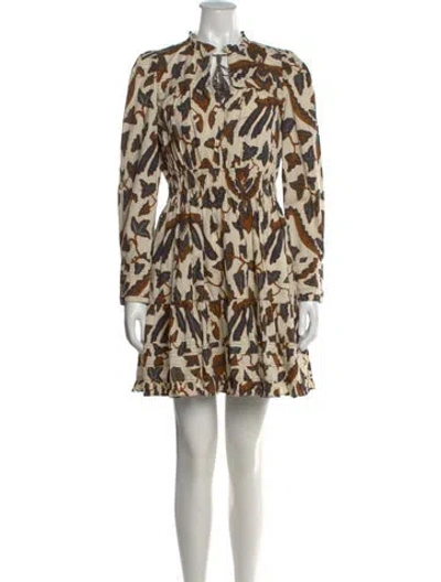 Pre-owned Ulla Johnson Printed Mini Dress In Neutral