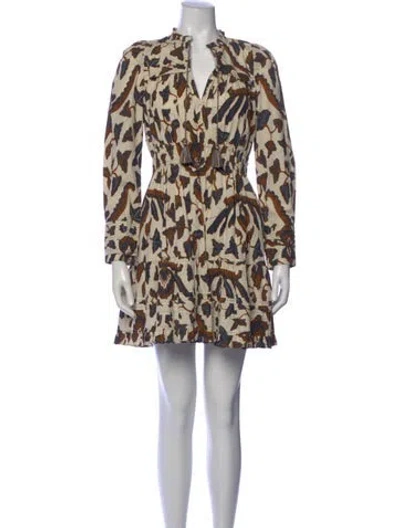 Pre-owned Ulla Johnson Printed Mini Dress In Neutral