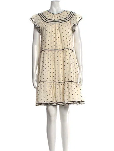 Pre-owned Ulla Johnson Printed Mini Dress In Neutral