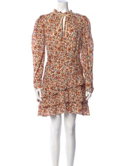 Pre-owned Ulla Johnson Printed Mini Dress In Orange